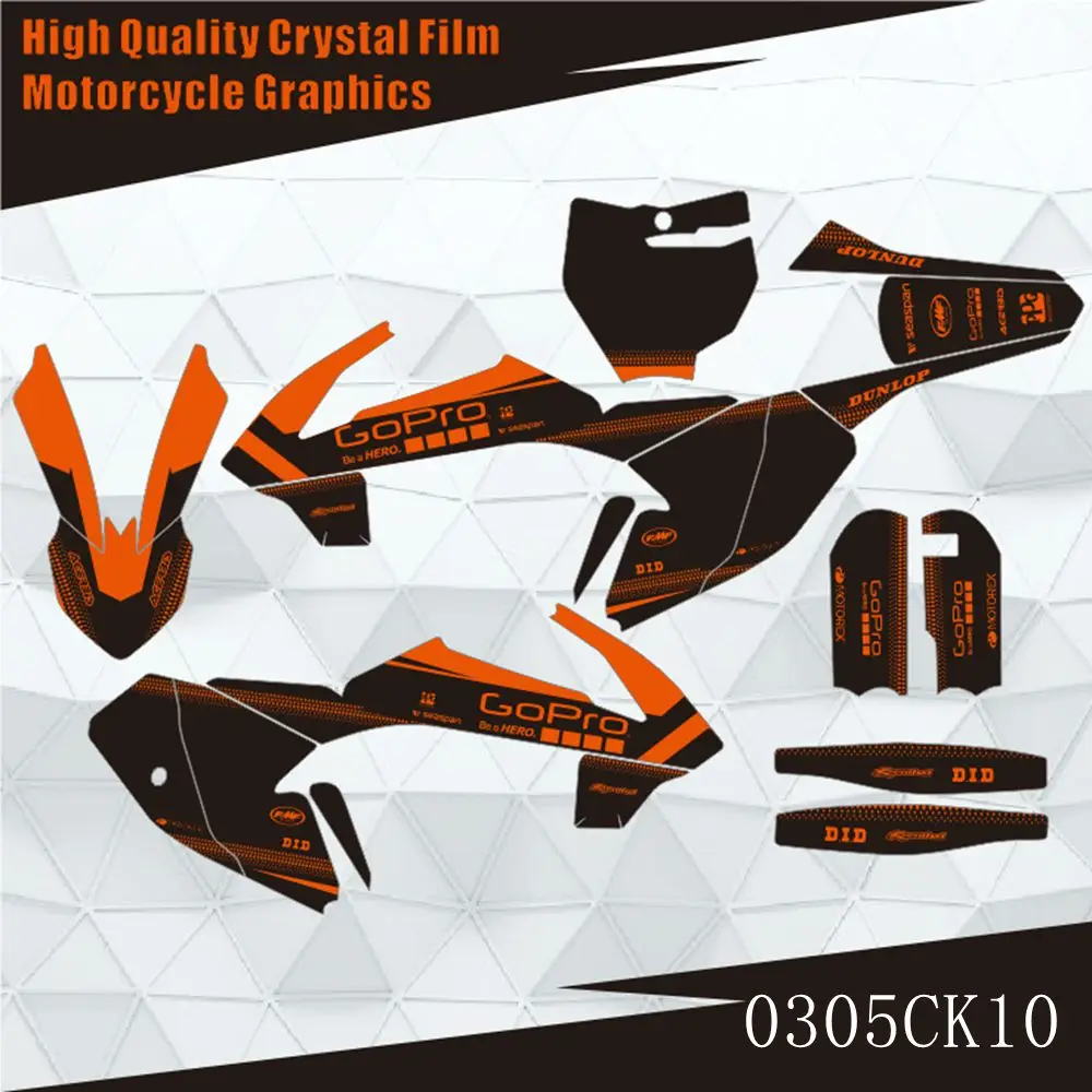 

Full Graphics Decals Stickers Motorcycle Background Custom Number Name For KTM SX 65 SX65 2016 2017 2018 2019 2020