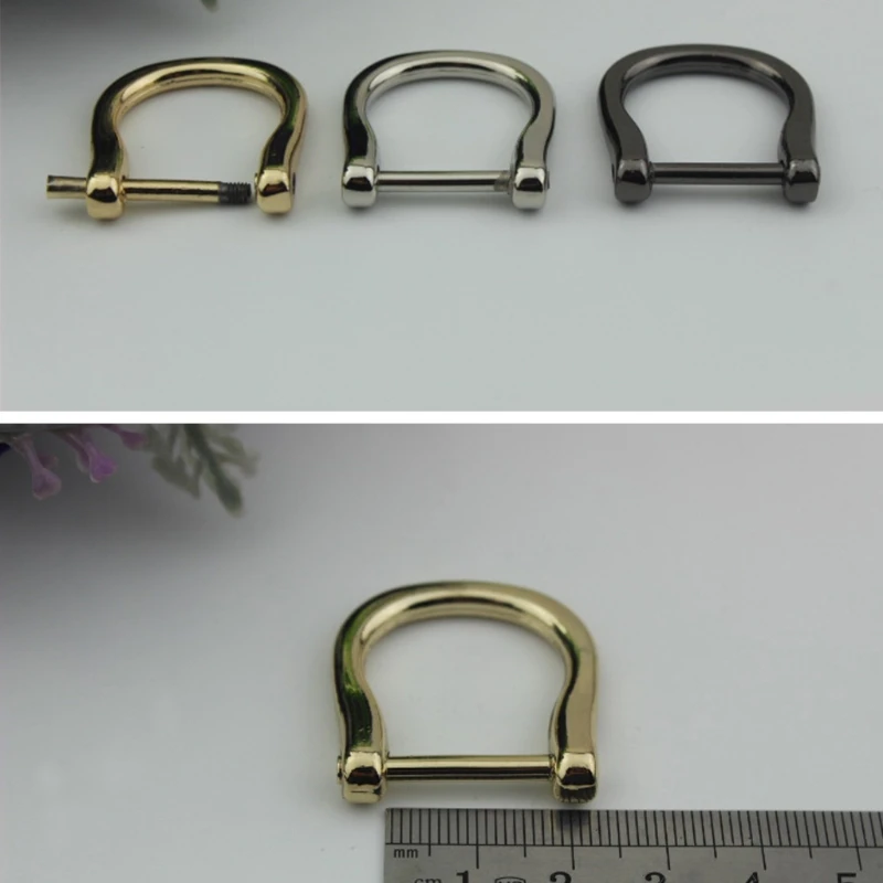 

Q1QA 1.8cm Screw Dee D Ring Buckle Clasp DIY Leather Handbag Strap Belt Luggage Craft