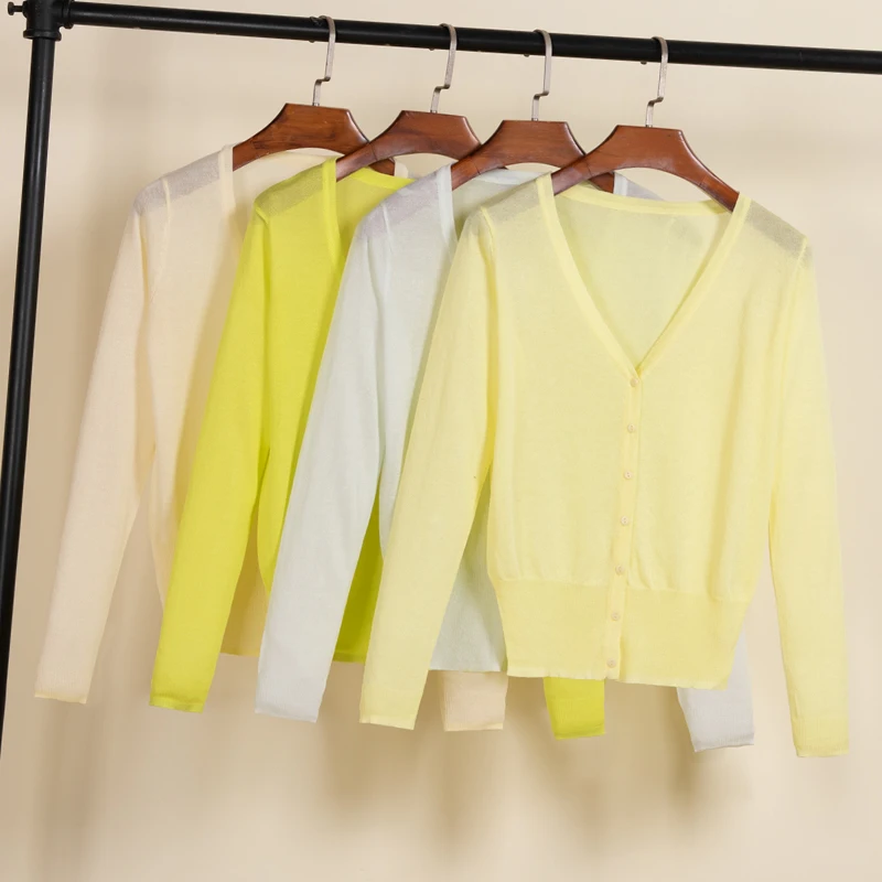 Кардиган Женский Летний женская верхняя одежда модный свитера свитер вязаный