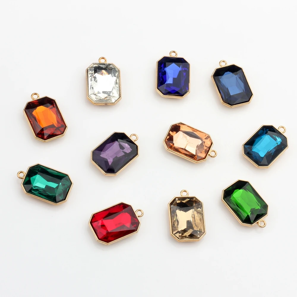 Очаровательные Подвески из цинкового сплава с разноцветными кристаллами