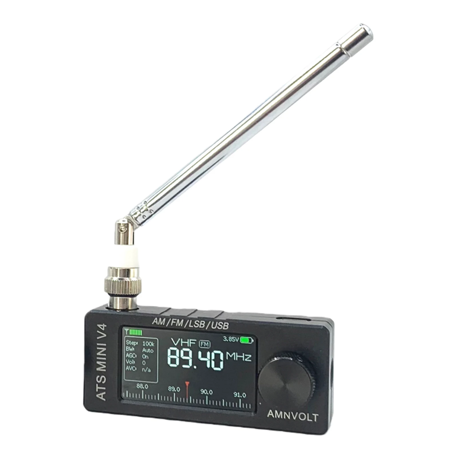 Фото Портативное AM/FM-радио AMNVOLT V4 ATS MINI с усилителем для наушников и 1,9-дюймовым IPS-экраном для прогулок, походов и кемпинга №2