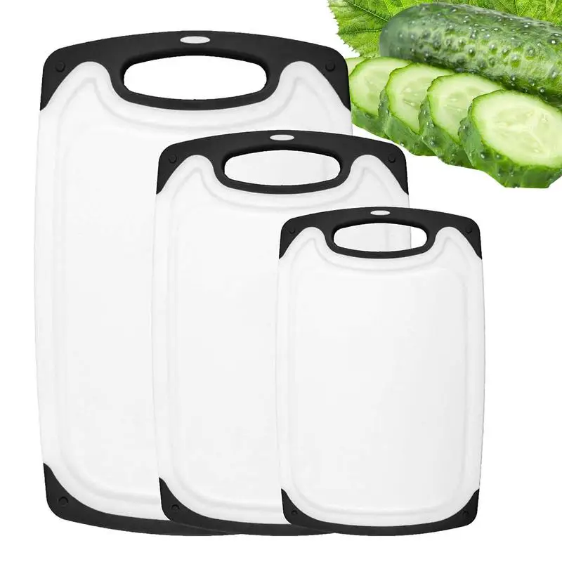 

Cutting Boards For Kitchen Reversible Vegetable And Meat Cutting Board Set Of 3pcs Multifunctional Chopping Boards Kitchen Tools