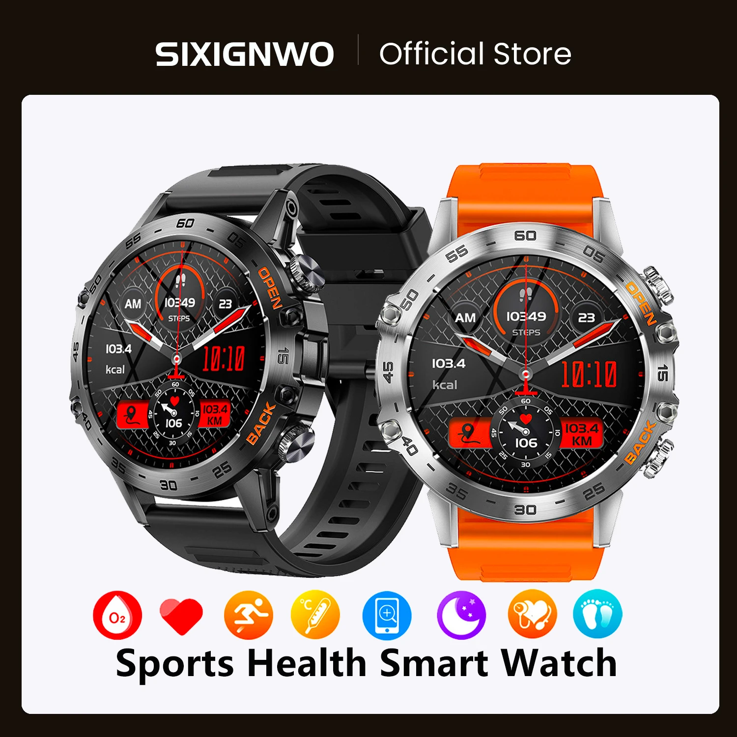 

2023 Sport Blood Glucose Smart Watch Men Blood Pressure Heart Rate Body Temperature Bluetooth5.0 Call Fitness Tracker Smartwatch