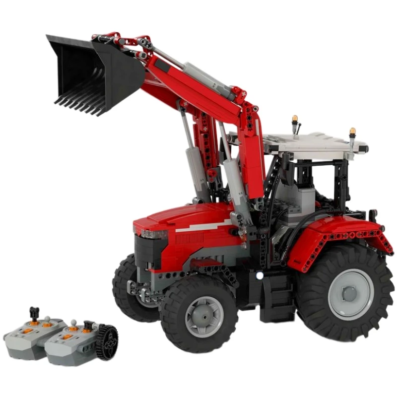 

NEW 1324PCS Moc RC Farm Massey Ferguson 7700S Tractor with Front End Loader DIY creative ideas ChildrenToy Gift Technology Block