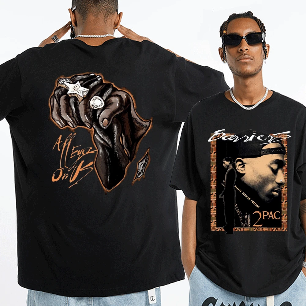 

Gangsta Rap 2PAC Tupac Shakur Vintage Cotton Loose T Shirt for Men Women T-shirt Hip Hop Streetwear Short Sleeves Tee Shirt Tops