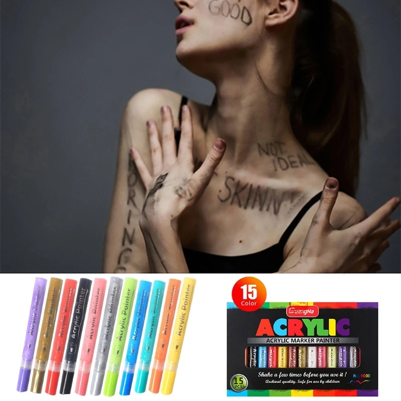 

15 шт., ручки для рисования на теле