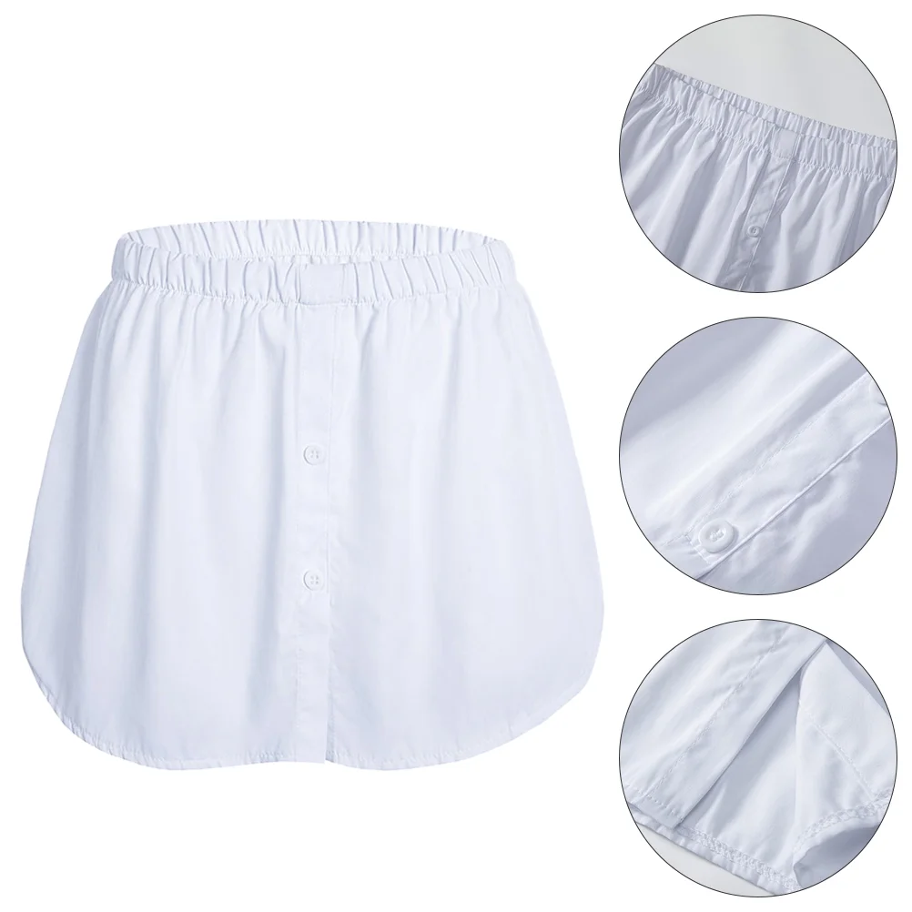 

Fake Hem Bottoming Dress Women Half Length Skirt Ladies Lower Sweep Shirt Extender