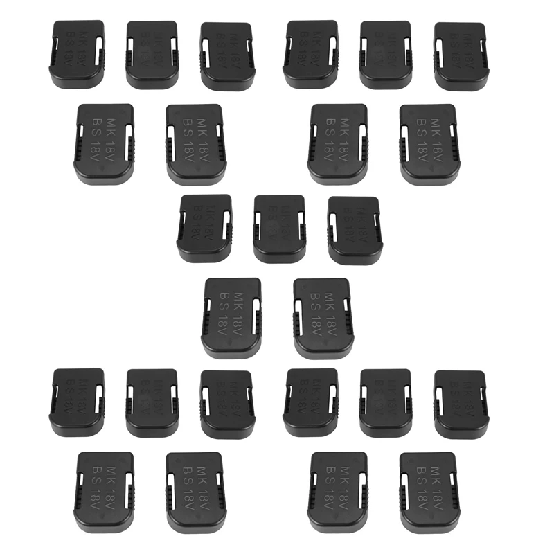 

25Pcs Battery Storage Rack Battery Holder Case For Makita 18V Fixing Devices(Black)