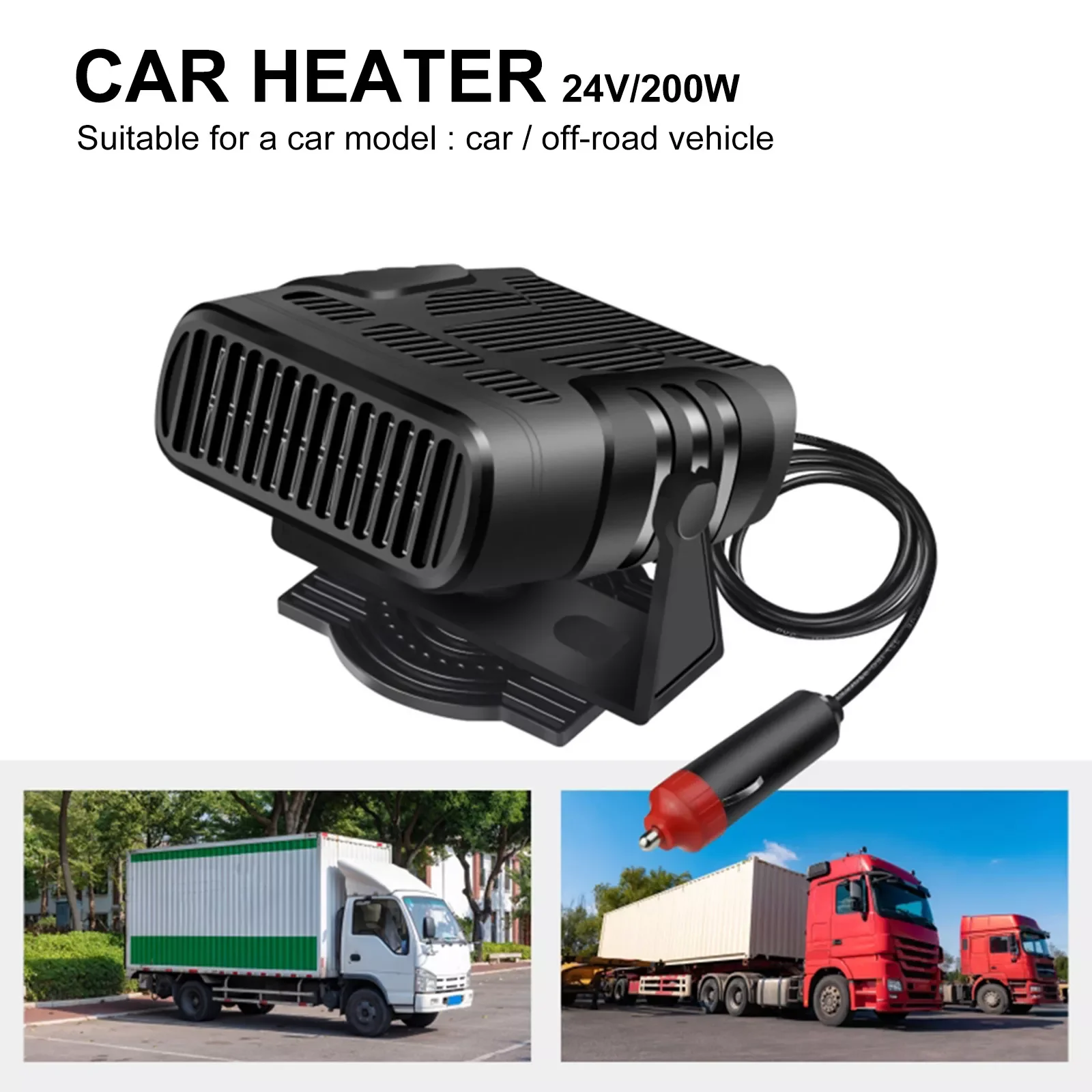 

Heater-2 in 1 Fast Heating/Cooling Function for Quickly Defrost Defogger Demister Space Automobile Windscreen Windshield Fan