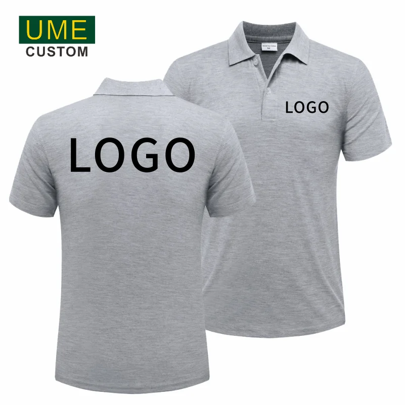 Solid Color Lapel POLO Shirt Summer Fashion Breathable Men and Women Short-Sleeved Top Custom Embroidery Printing LOGO 2022 NEW