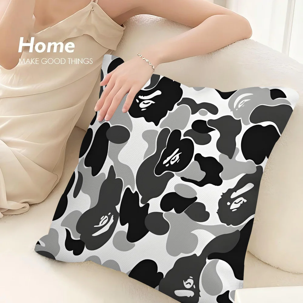 A B-bathing A-apEs B-bapE Наволочка с 3D принтом из полиэфирного волокна 40*40 см Домашний диван