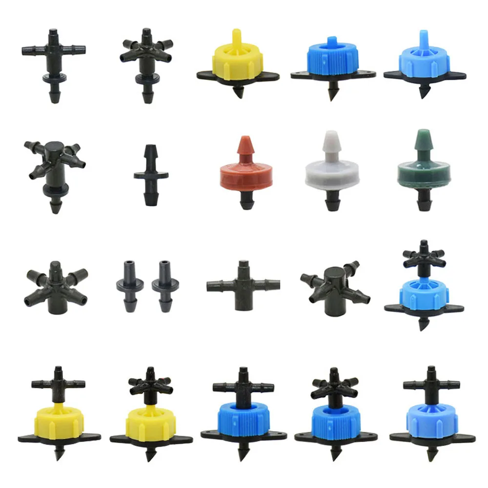 

2L 4L 8L Pressure Compensating Dripper 2/4-way Arrow Dropper Connector Cross Water Splitter For Arrow Drip System Emitter