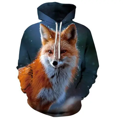 Adults Animals Scorpion Alien Fox 3D Digital Printing Hoodies Halloween Cosplay Costume Party Dress Up Sweatshirt Top Shirt
