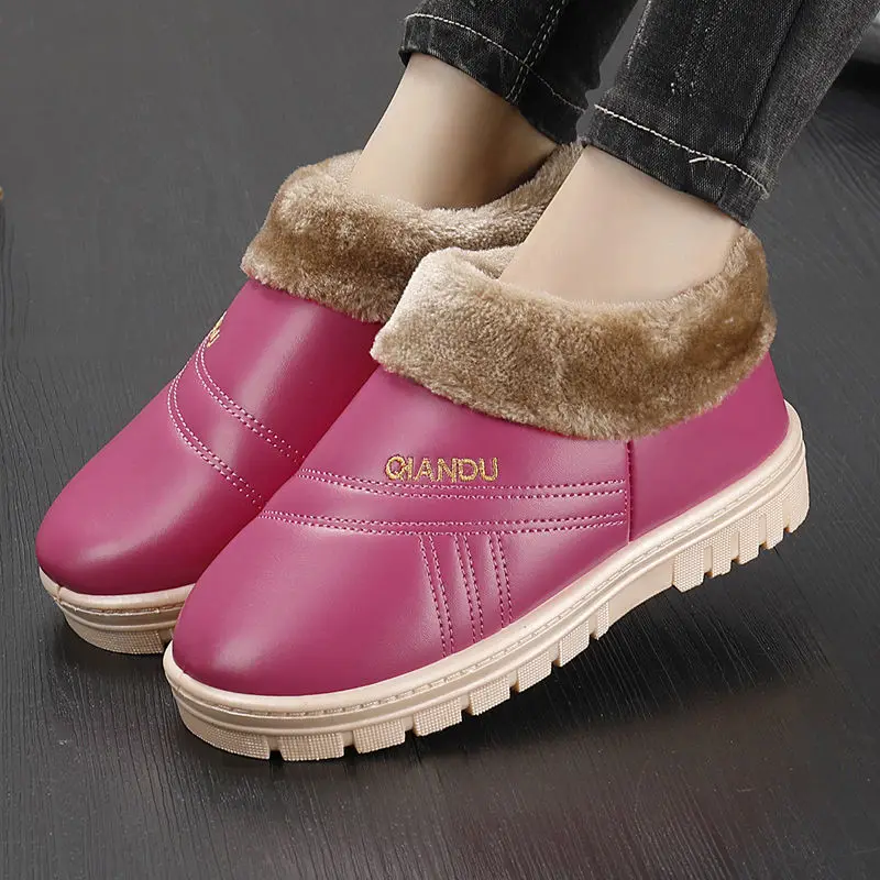 

Туфли мужские на толстой подошве, хлопковые водонепроницаемые, с флисовой подкладкой, на каблуке, Нескользящие, домашняя обувь для дома