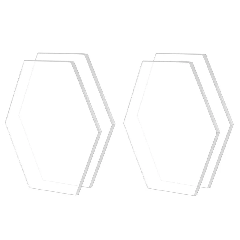

80Pcs Clear Acrylic Hexagon Blank Place Cards Cut Sheet Place Plain Tiles Wedding Decoration For Table Number Name