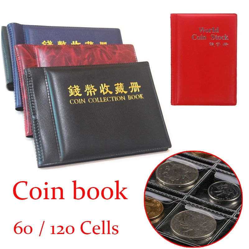60/120 Pockets Album For Coins Collection Book Home Decoration Photo Album Coin Album Holders Collection Book Scrapbook