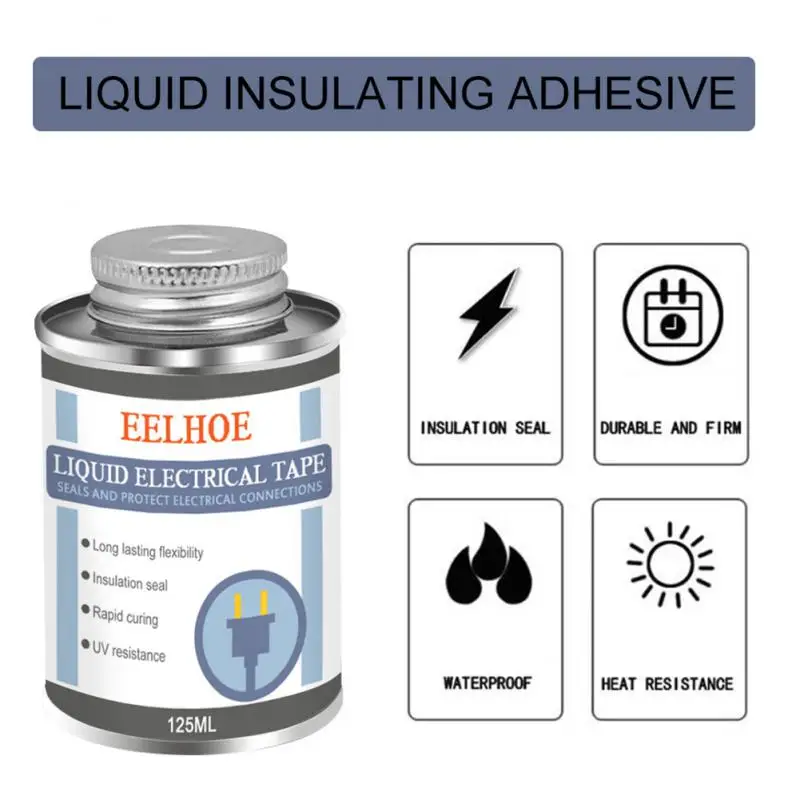 

Insulated Electric Sealant High Temperature Resistant Electrical Tape Line Repair Glue 30ml/50ml/125ml Liquid Insulation Tape