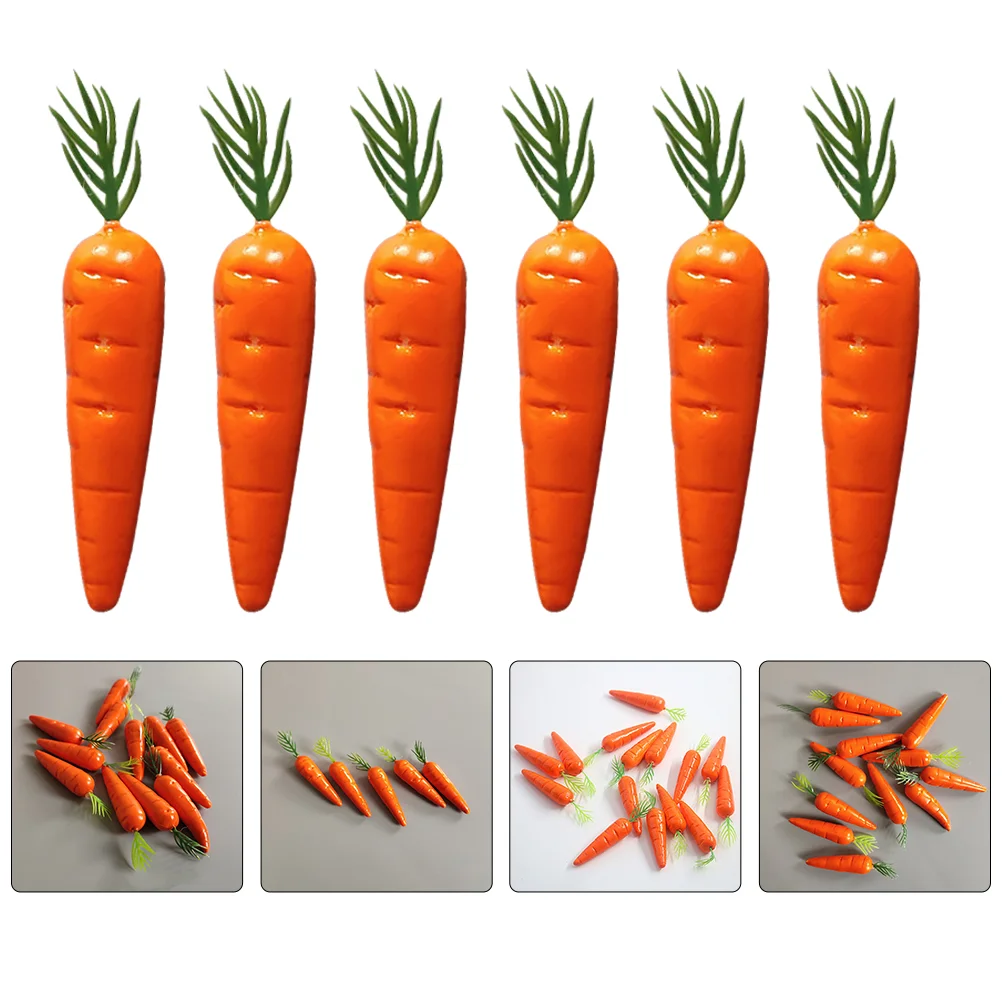 

25 pcs Fake Carrots Prop Simulated Vegetable DIY Vegetable Crafts Artificial Carrots Model
