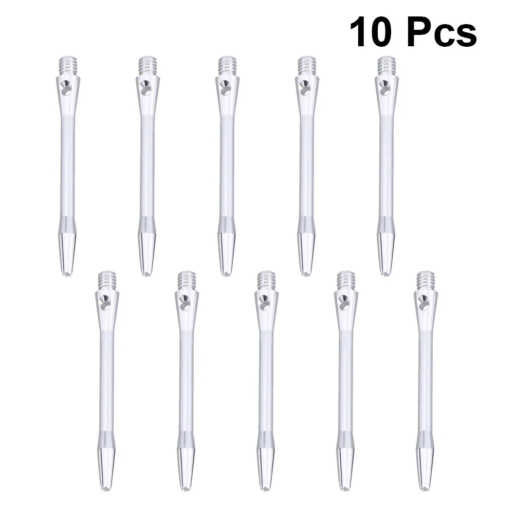 

10pcs 48mm Aluminium Alloy Dart Shafts Darts Accessories Metal Stems Alloy Pole Rod with Standard 2BA Screw Thread (Silver)