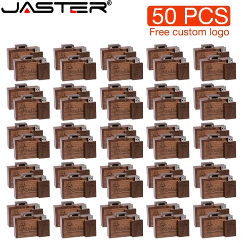 50 шт./лот, деревянные флэш-накопители USB 2,0, 128 ГБ, 64 ГБ, высокоскоростной флэш-накопитель, бесплатный индивидуальный логотип, флэш-накопитель 32 ГБ, подарок, USB-накопитель