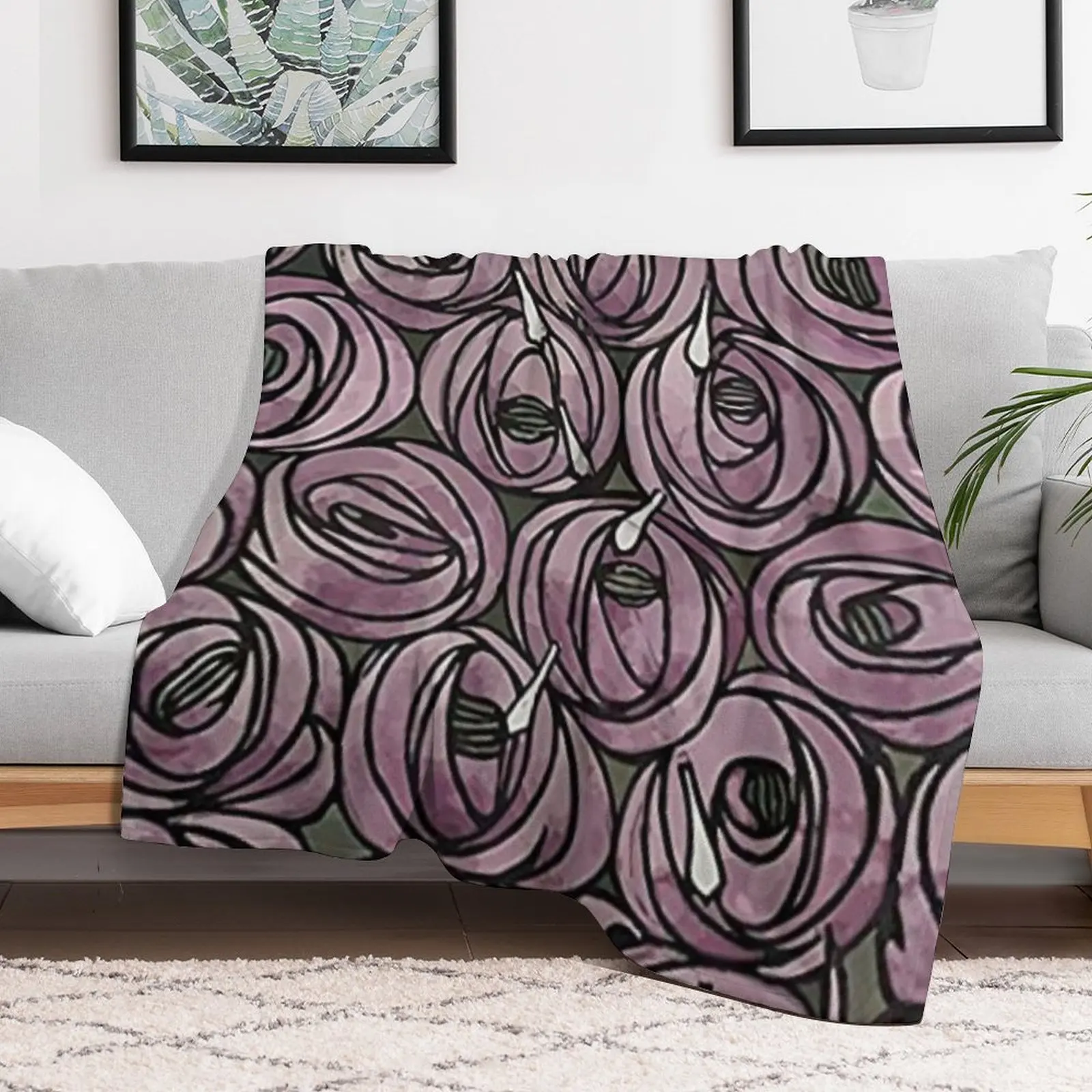 Одеяло с цветочным дизайном Charles Rennie Mackintosh мягкие плюшевые туристические одеяла