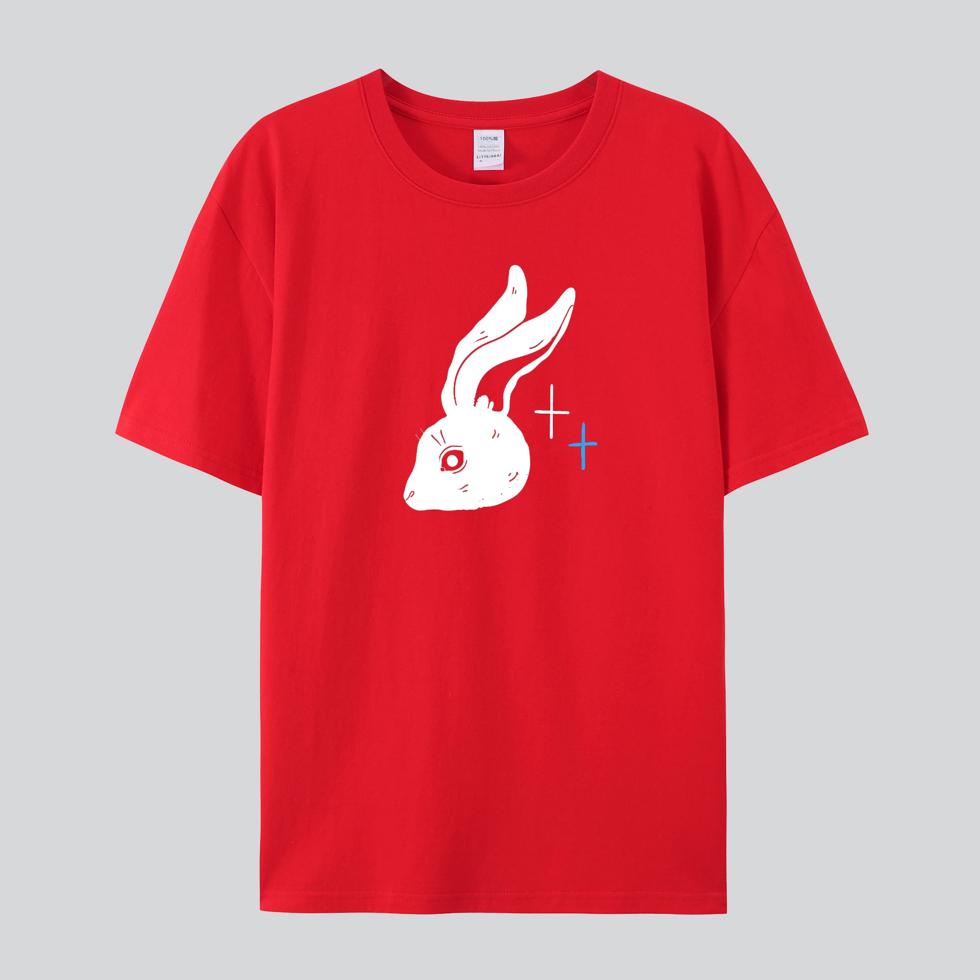 

TARCHIA Summer Brand Rabbit Graphic T Shirts Men Camisetas Cotton Y2k T-shirt 2023 New Short Sleeve Casual Tee Top Oversized