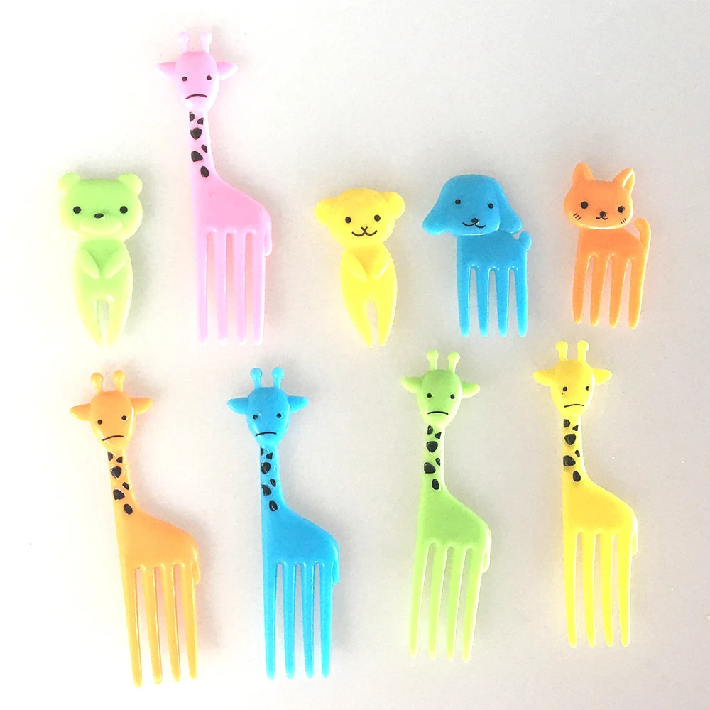 

10X New Bento Cute Animal Food Fruit Picks Forks Lunch Box Accessory Decor Tool