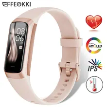 Amoled Smart Watch 2022 Smart Band Women Gold Heart Rate Blood Wartch Waterproof Connected Smart Bracelet Sport Fitness Tracker