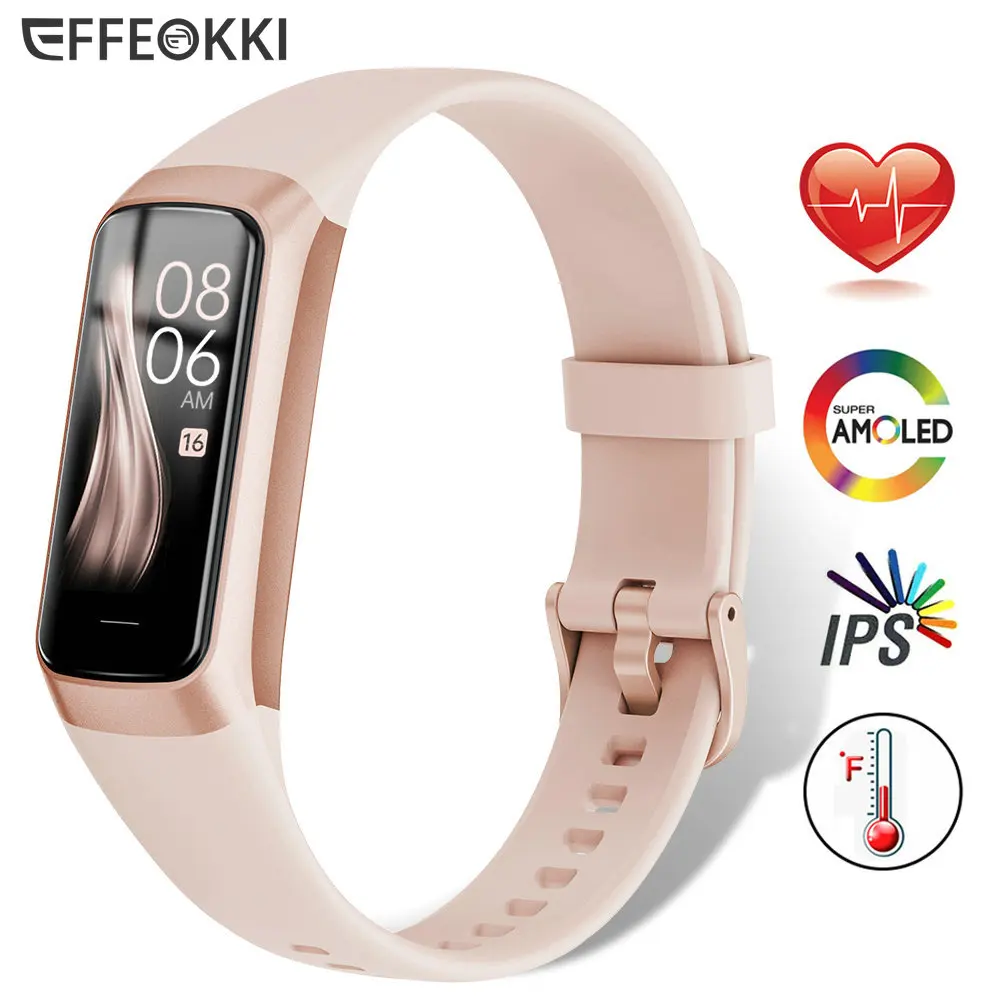 Amoled Smart Watch 2022 Smart Band Women Gold 1.1 Inch Heart Rate Blood Wartch Waterproof Smart Bracelet Sport Fitness Tracker