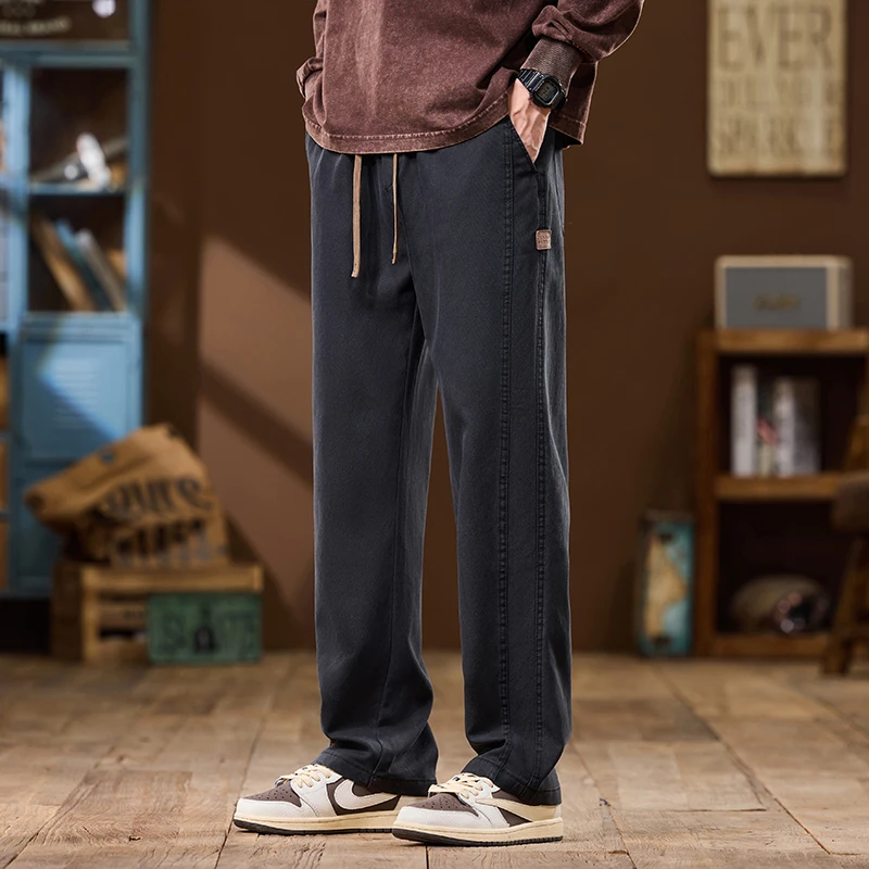 Осенние новые повседневные брюки прямого кроя модные брендовые американские