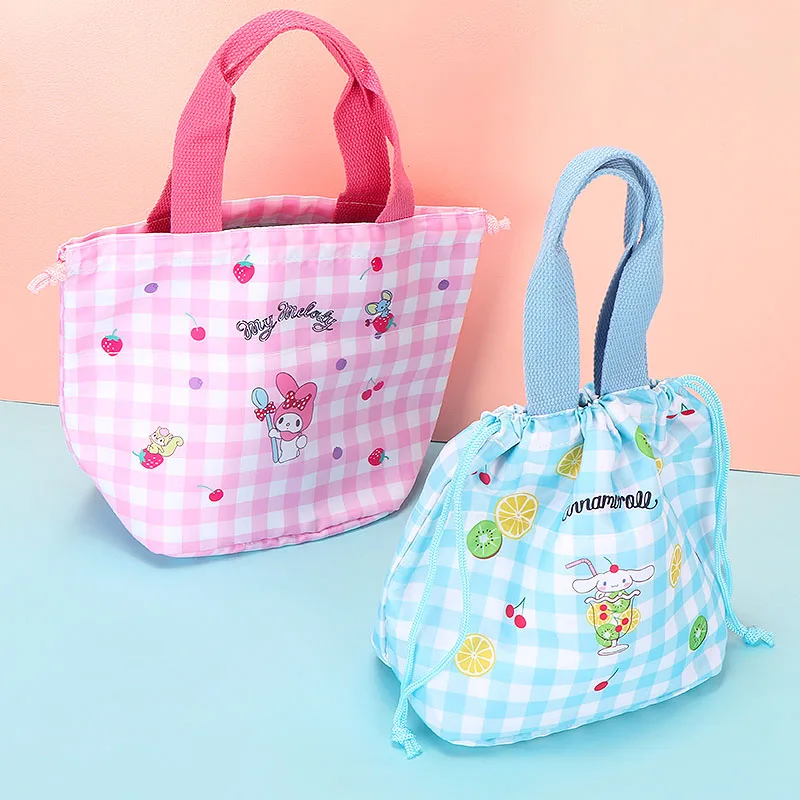 

Милая Sanrio Mymelody Cinnamoroll Pom пуриновая сумка Bento сумка теплоизоляционная сумка для девочек подарок на день рождения для детей