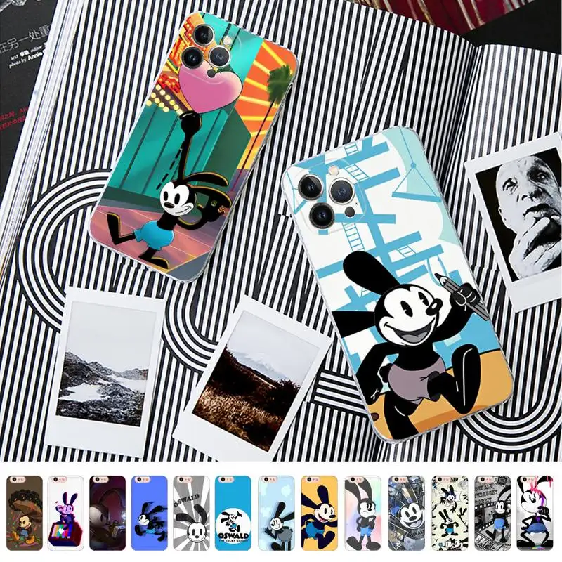 

Disney Oswald the Lucky Rabbit Phone Case For iPhone 14 11 12 13 Mini Pro XS Max Cover 6 7 8 Plus X XR SE 2020 Funda Shell