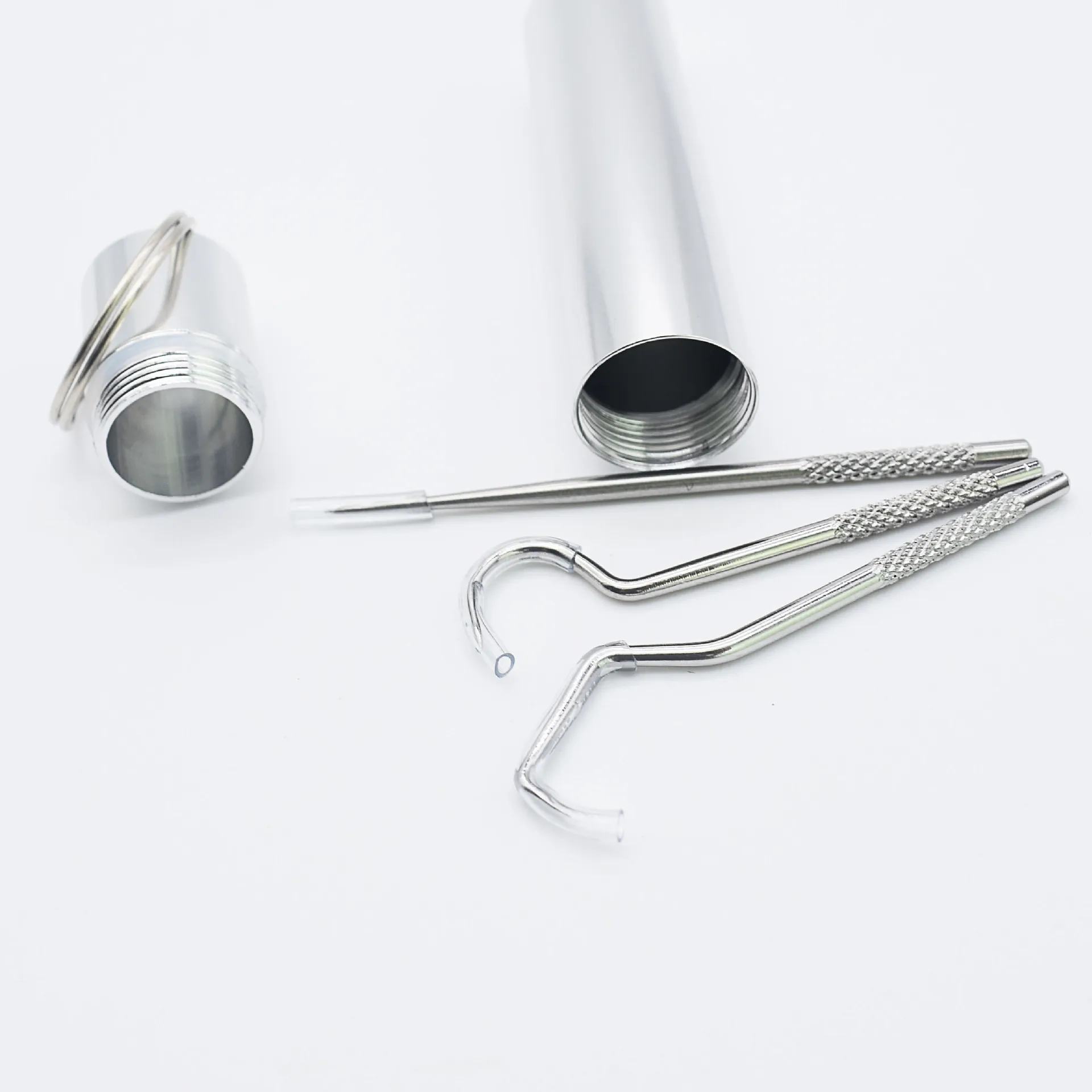 

Stainless Steel Toothpick Set Tooth Flossing Reusable Toothpicks Portable Toothpick Floss Teeth Cleaner Oral Cleaning