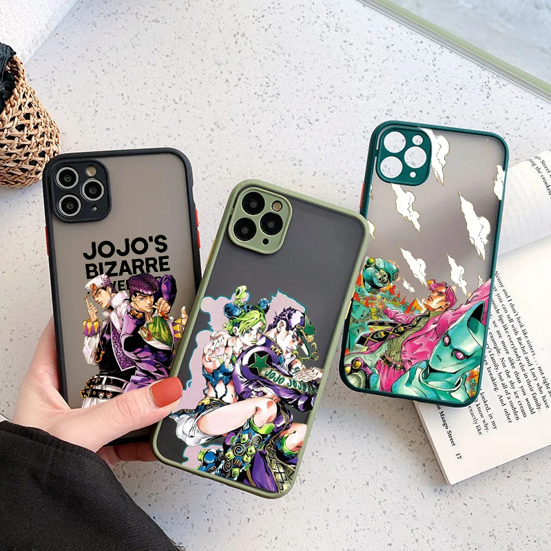 Cool Cartoon Anime JoJos Bizarre Adventure Phone Case For iPhone 11 13 12 Pro Max XR XS X 8 7 SE20 6 Plus Shockproof Hard Cover