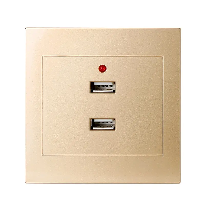 

Type 86 concealed 220V two or four porous USB socket hotel engineering site dormitory USB charging panel