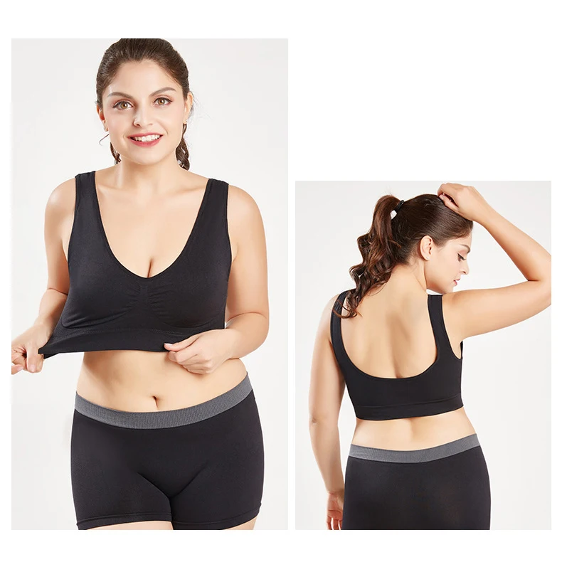 

S-6XL Seamless Sports Bra Yoga Bra Sleep Bra Push Up Shockproof Gym Bra Vest Workout Bra Sports Wear for Women Gym PLUS SIZE