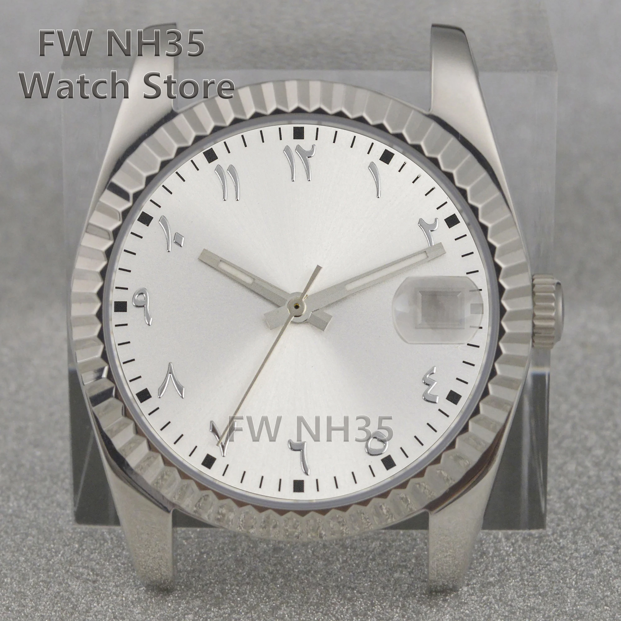 Корпус часов NH35 арабские цифры циферблат стрелки для Mod Datejust сапфировое стекло