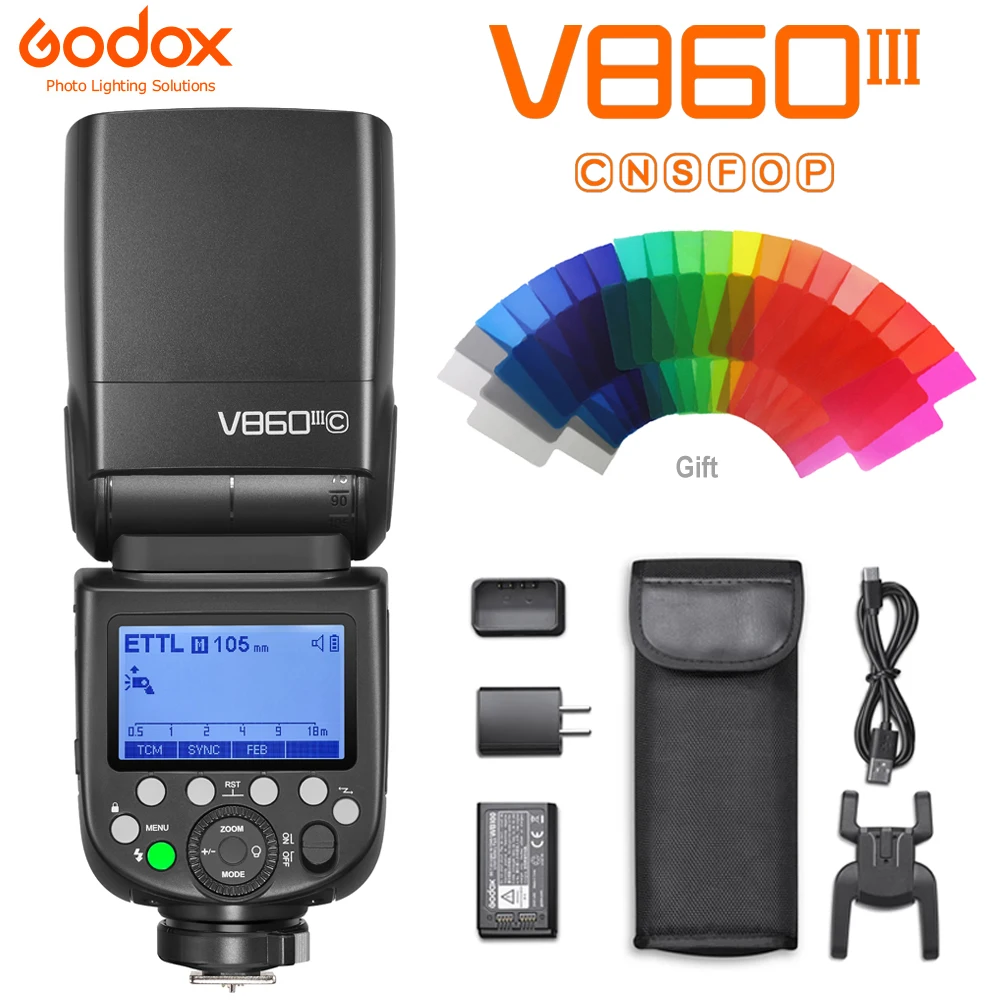 

Godox V860III V860IIIC V860IIIN V860IIIS Speedlite Camera Flash TTL HSS Flash for Canon Sony Nikon Fuji Olympus Pentax Camera