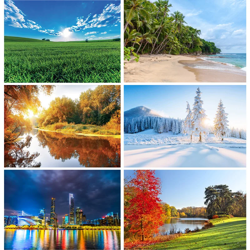 

SHUOZHIKE Natural Scenery Photography Background Lake Street Travel Landscape Photo Backdrops Studio Props 211025 ZLSY-24