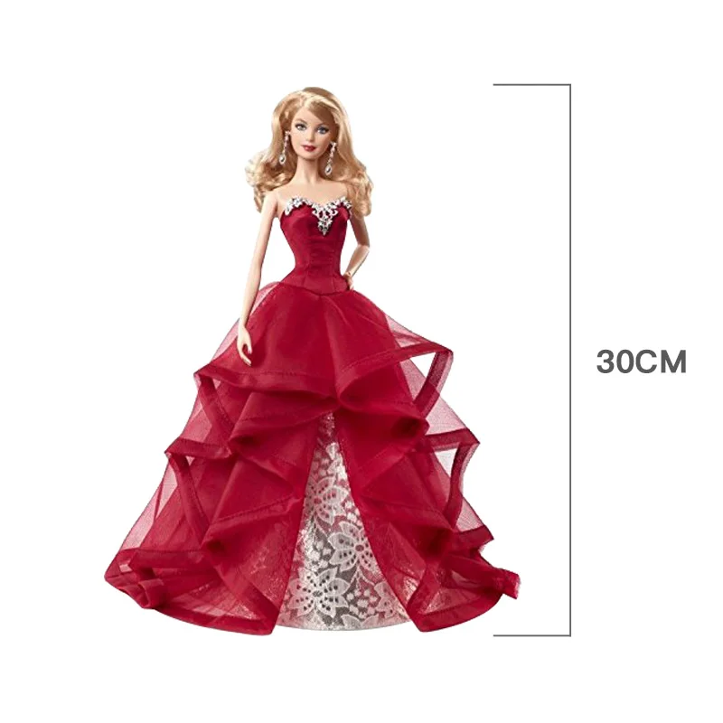100% Оригинальные праздничные куклы Mattel Barbie 2015 для девочек оригинальный бренд