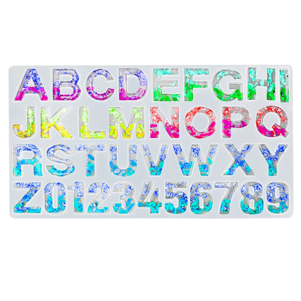 Алфавит буквы цифры украшение ремесло силиконовая форма для сережек подвесок