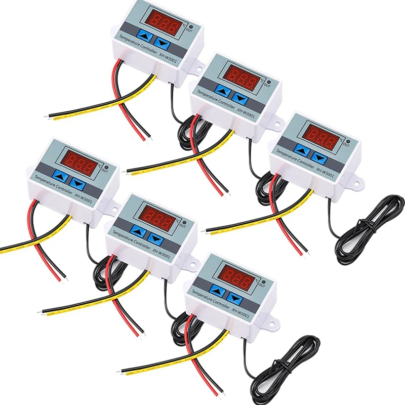 

6Pcs Digital Temperature Controller Switch Switch Module Programmable Minus 50 To 110 Degree Heating Cooling Thermostat