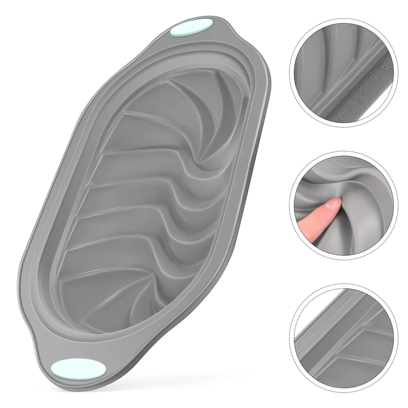 

Thread Cake Mold Loaf Bread Pan Cooking Bread Rectangle Silicone Toast Cooking Pan Large Loaf Pan Silica Gel Bread Tin