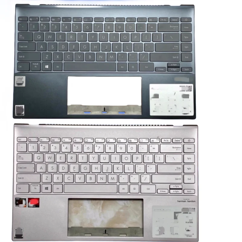 Фото Б/у оригинал для Asus ZenBook 14, UX425 UX425J UX425E U4700E UX425I UM425I U4700J, упор для рук, верхний чехол, разъем с подсветкой №1