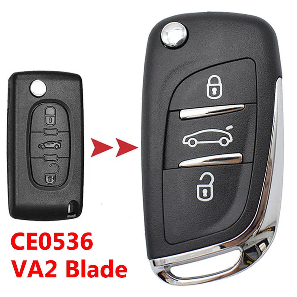 

Car Key Shell Case Fob Upgrade Modified HU83 Blade For Citroen C2 C3 C4 C8 Dispatch Peugeot 207 307 308 3008 5008 807 VA2 CE0536