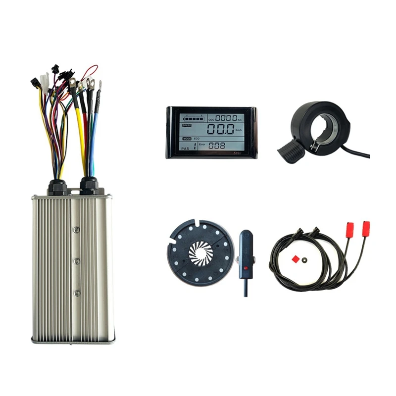 

48V-72V 1000W-3000W Hub Motor Controller 18Mos MAX60A For Electric Bike E-Scooter Motorcycle Bldc Motor Controller