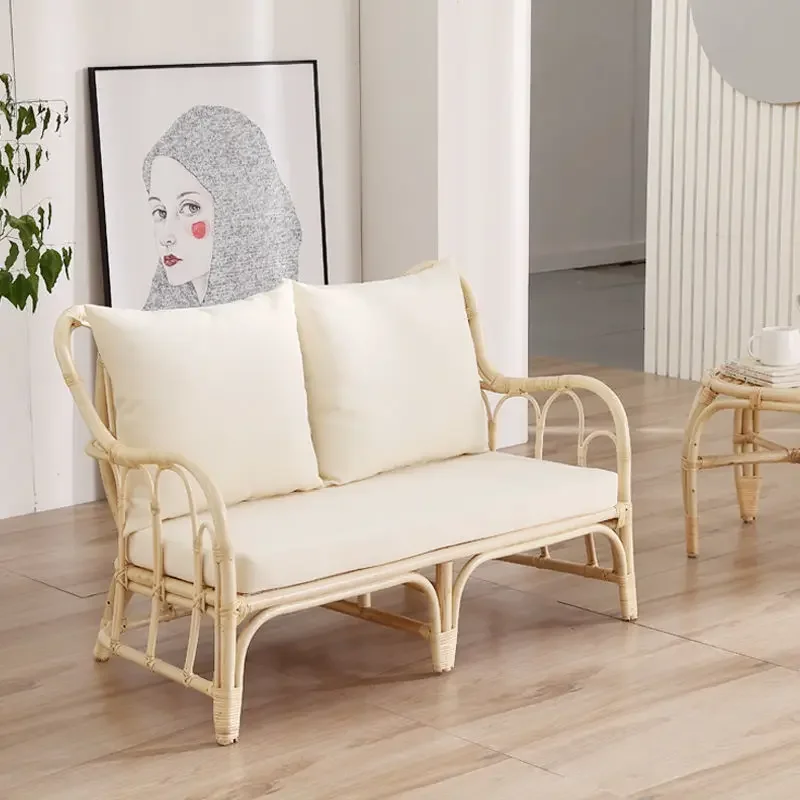 Плетеный диван из ротанга диван-кресло настоящего простой стул журнальный