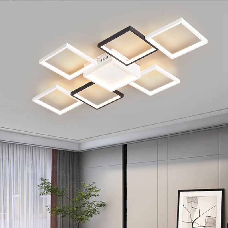 

Simplicity Living Room Ceiling Lamp Modern Intelligent LED Bedroom Chandelier Originality Apartment Indoor Decorate Luminaires