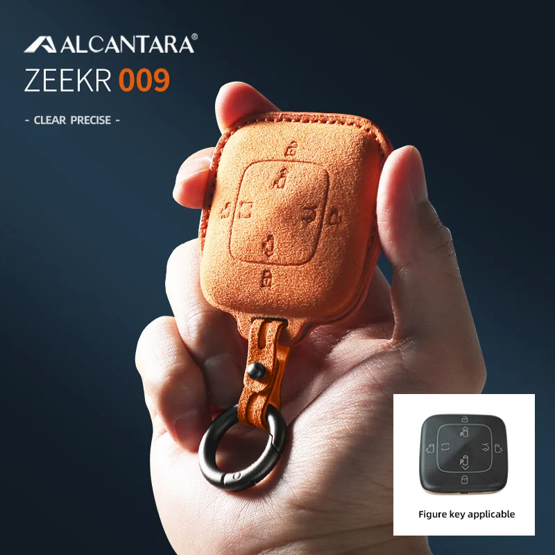 

Alcantara For ZEEKR 009 Key Case Bluetooth Smart Car Key Set Car a;High-quality Car KeyHigh-quality Case Accessories