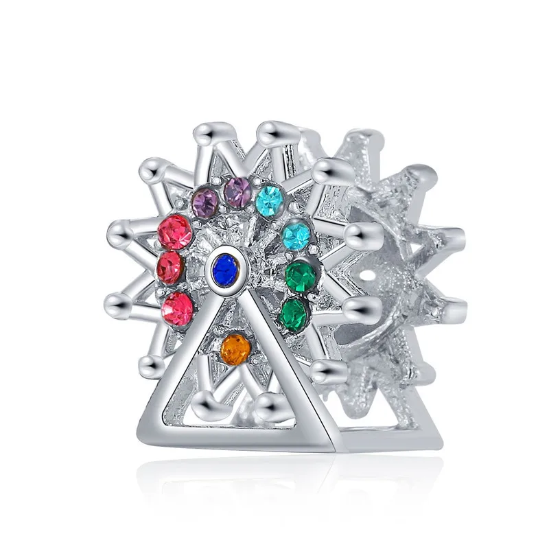 

1 шт. новый милый кулон «колесо обозрения» DIY бусины подходят для оригинального браслета Pandora очаровательные женские ювелирные изделия